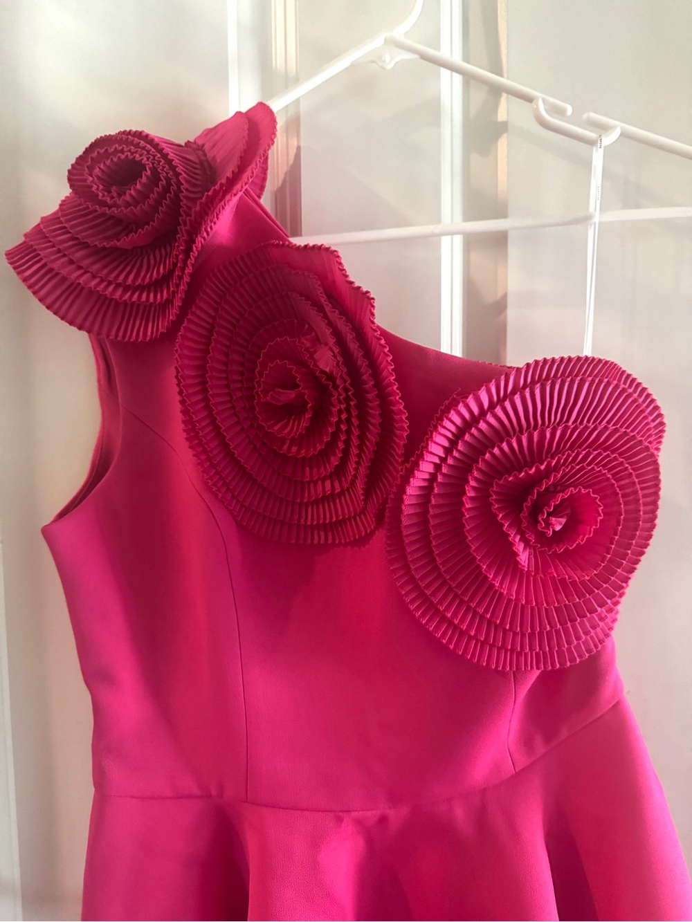 NWT Elliatt Noralyn Hot Pink Circle Skirt - High Waist A-Line Mini Dress - Picture 5 of 9